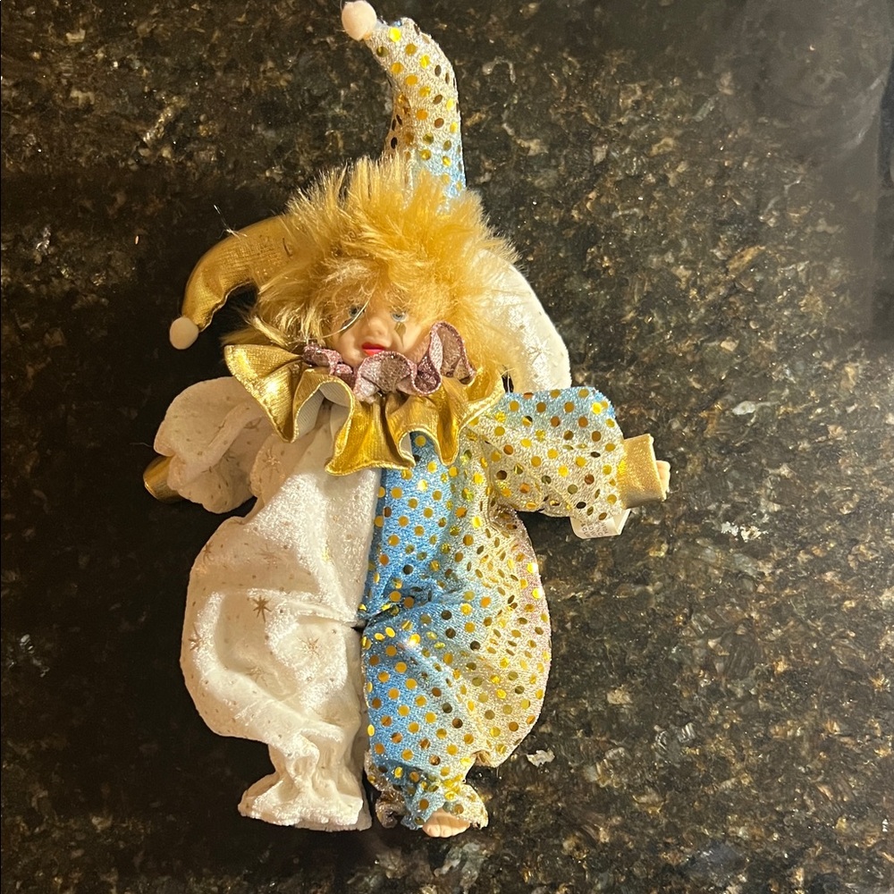 Colorful Harlequin Jester Doll